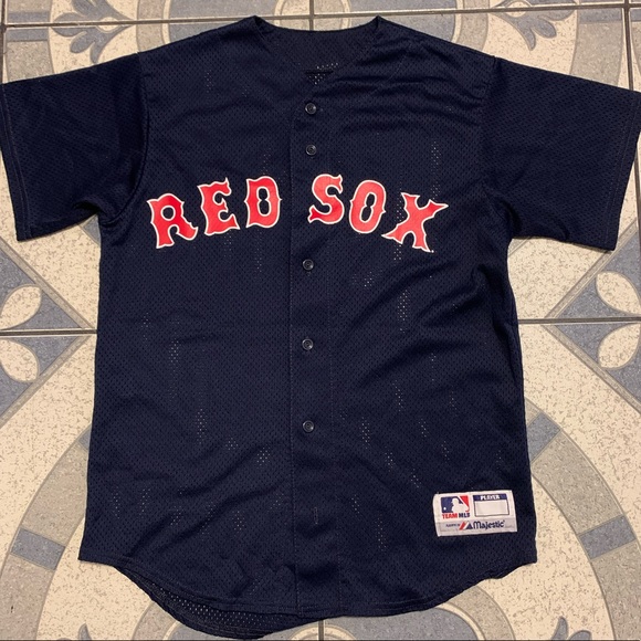 boston red sox button down jersey
